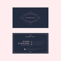 Business card template vector luxury style set