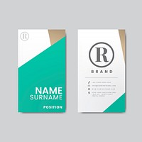 Minimal modern business card design featuring geometric elements