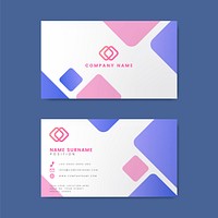 Modern geometric business card design