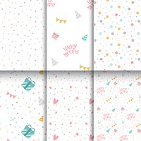 Set of colorful polka dot pattern vectors