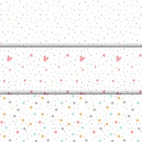 Set of colorful polka dot pattern vectors