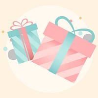 Colorful gift box design vectors