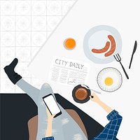 Illustration of people&#39;s daily life