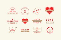 Illustrations of Valentine&#39;s items