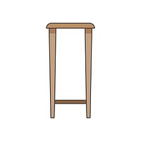 Illustration of a stool or a high table