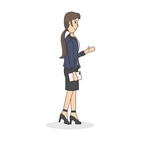 Illustration of a female office worker