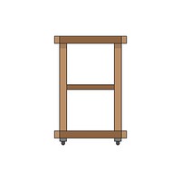 Illustration of a kitchen trolley