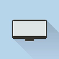 Illustration of computer screen isolated