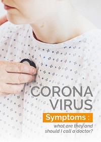 Coronavirus symptoms awareness social banner template vector