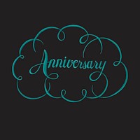 Anniversary typography design illustration