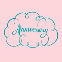 Anniversary typography design illustration