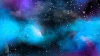 Galaxy computer wallpaper, watercolor texture HD background