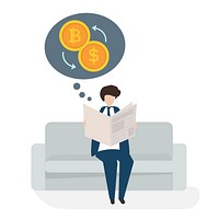 Illustration of people avatar business financial concept