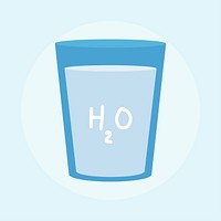 Illustration of a glass of drinking water