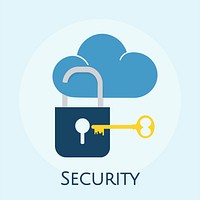 Illustration of cloud security concept