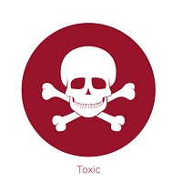 Illustration of toxicity warning sign