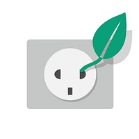 Alternative energy eletrcity socket icon