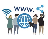 Internet worldwide web concept illustration