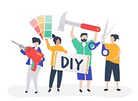 Character illustration of DIY home improvement concept<br />