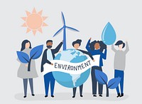 People with environmental sustainability concept