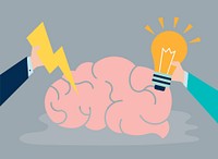 Creative idea and thinking brain icon
