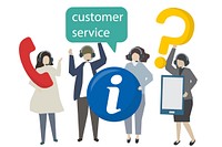 People with customer service concept illustration
