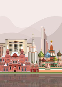Illustration of Russian landmarks