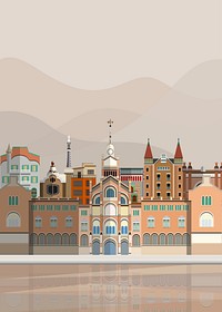 Illustration of Spanish landmarks