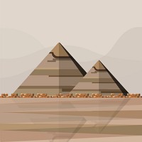 Illustration of The Egyptian pyramids