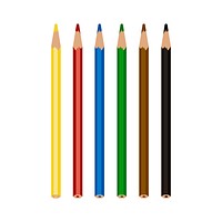 Colorful color pencils isolated on white background