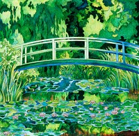 The Water Lily Pond (1899) by Claude Monet: adult coloring page