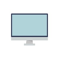 Blank screen computer monitor graphic illustration