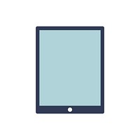 Blank screen tablet graphic illustration