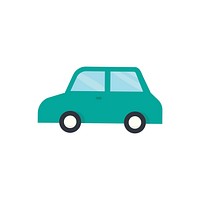 Green car icon graphic illustration