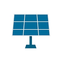 Solar panel isolated graphic illustration