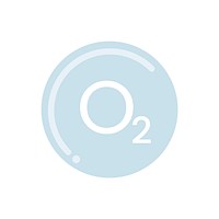 Bubble and O2 sign graphic illustration