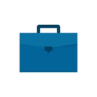 Blue business briefcase graphic illustration