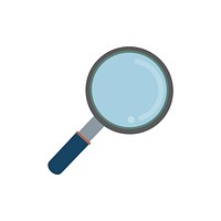 Magnifying glass isolated graphic illustration