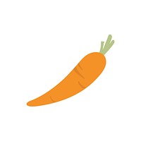 Single carrot isolated graphic illustration