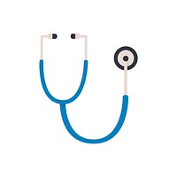Blue stethoscope isolated graphic illustration