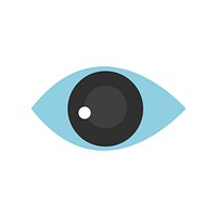 Human eye isolated graphic illustration