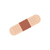 Small bandage isolated graphic illustration