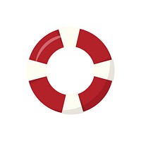 Red swim ring isolated graphic illustration