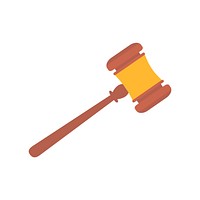 Judge's gavel isolated graphic illustration