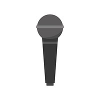 Black microphone isolated graphic illustration