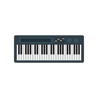 Electronic keyboard piano isolated graphic illustration