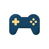 Blue gaming control icon graphic