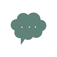 Green colour thought bubbles graphic illustration