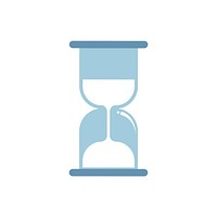 Blue hourglass isolated graphic illustration