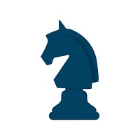 Black horse chess graphic illustration